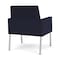 Lesro Mystic Lounge Reception Guest Chair, Silver, OH Navy Upholstery ML1101 - alternate 3